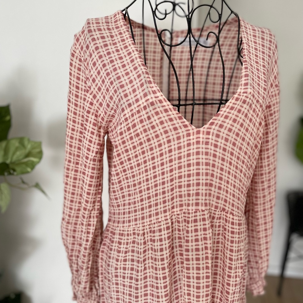 Faithfull The Brand Checked Mini Dress. - Picture 2 of 4